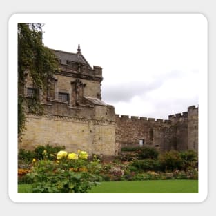 Stirling Castle With Yellow Roses Sticker